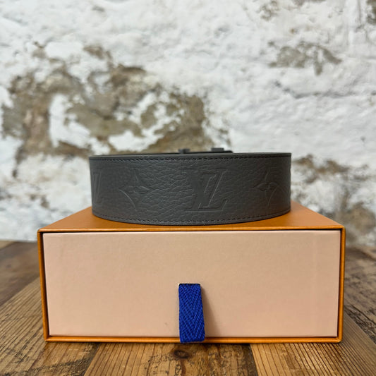 Louis Vuitton Gray Monogram Belt Sz (90/36) W/ Box