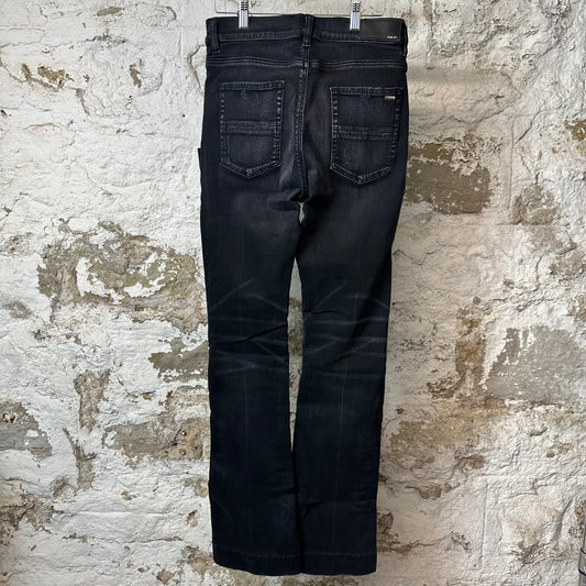 Amiri Plain Faded Black Flare Denim Jeans Sz 29