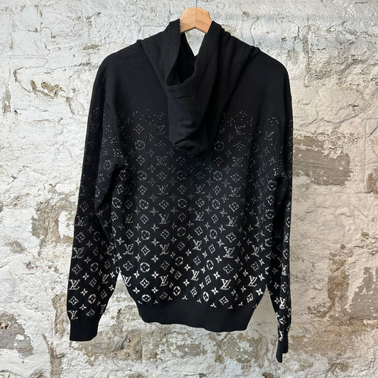 Louis Vuitton White Gradient Monogram Hoodie Black Sz S
