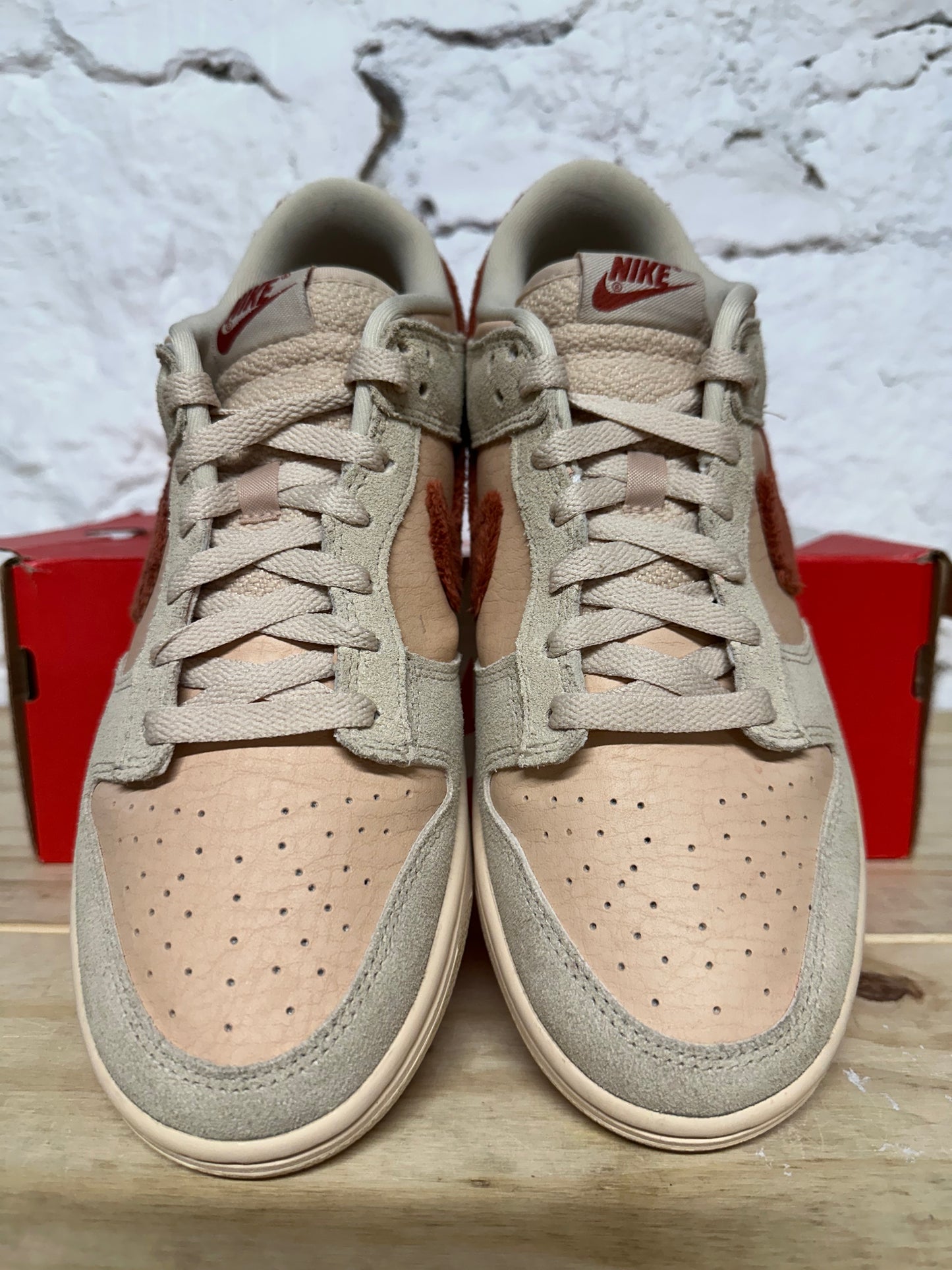 Nike Dunk Low Terry Swoosh Sz 9.5 (11W)