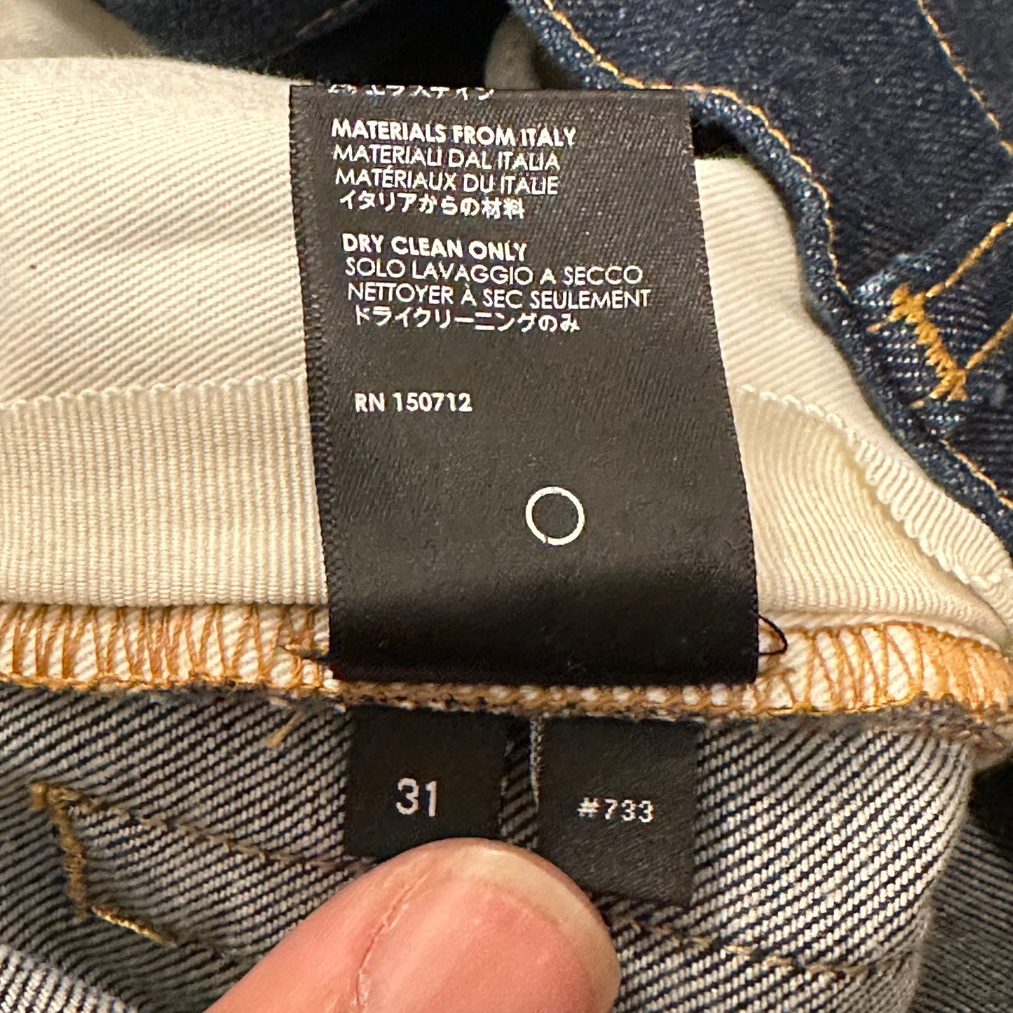 Amiri Plain Dark Blue Denim Jeans Sz 31