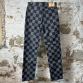 Louis Vuitton Distorted Damier Denim Pants Sz 29 DS
