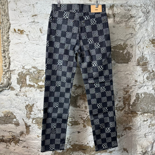 Louis Vuitton Distorted Damier Denim Pants Sz 29 DS