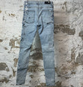 Amiri MX1 Denim Paint Splatter Blue Denim Jeans Sz 30