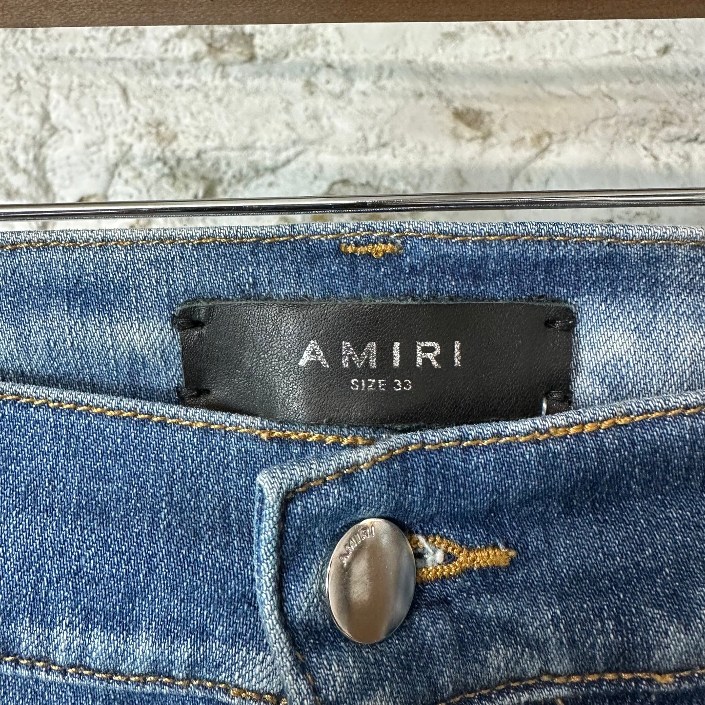 Amiri Plain Honeycomb Denim Jeans Sz 33