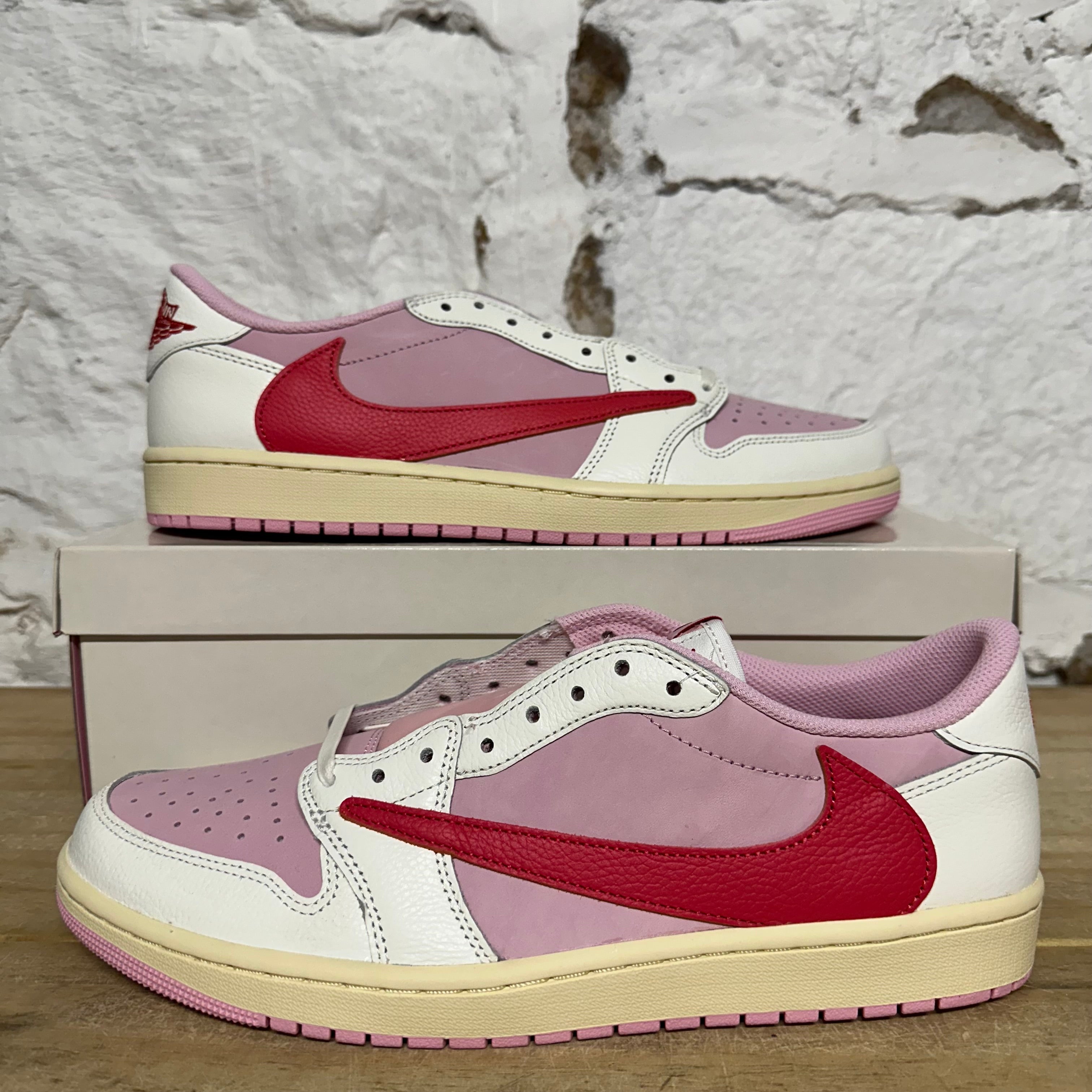 Air Jordan 1 Low Travis Scott Sail Tropical Pink Sz 12 DS
