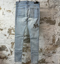 Amiri Leaf Side Spell Blue Denim Jeans Sz 33