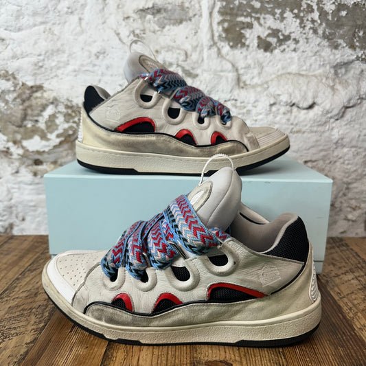 Lanvin Curb Multicolor Lace Gray Black Sneaker Sz 11 (44)