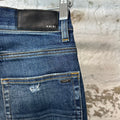 Amiri MX1 Dark Blue Suede Dark Blue Denim Jeans Sz 29