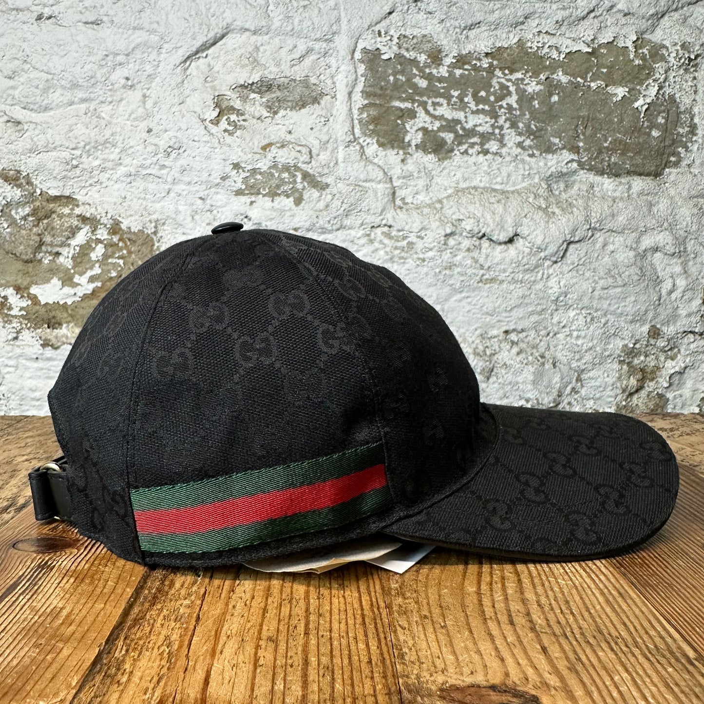 Gucci Black GG Monogram Hat Sz M