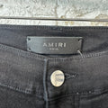 Amiri MX1 Cheetah Print Black Denim Jeans Sz 33