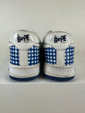 A Bathing Ape Bape Sta Low Blue Checkered Print Sz 9.5