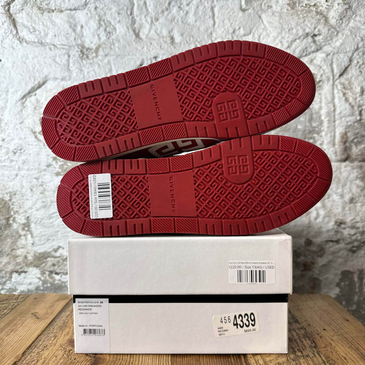 Givenchy G4 Red White Patent Sneaker Sz 13 (46)