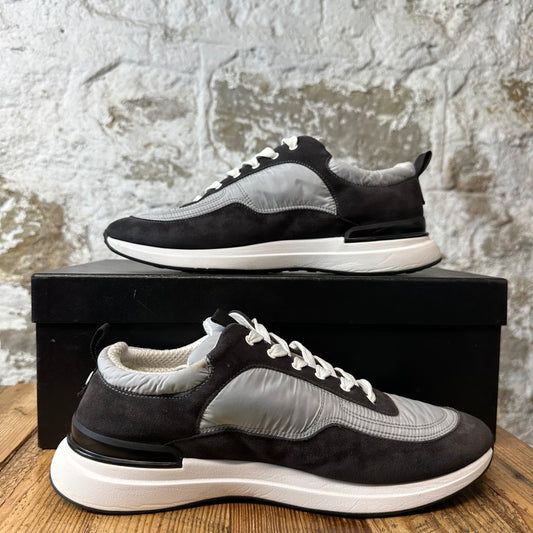 Chanel Black CC Triple Grey Trainer Sneaker Sz 10 (43)