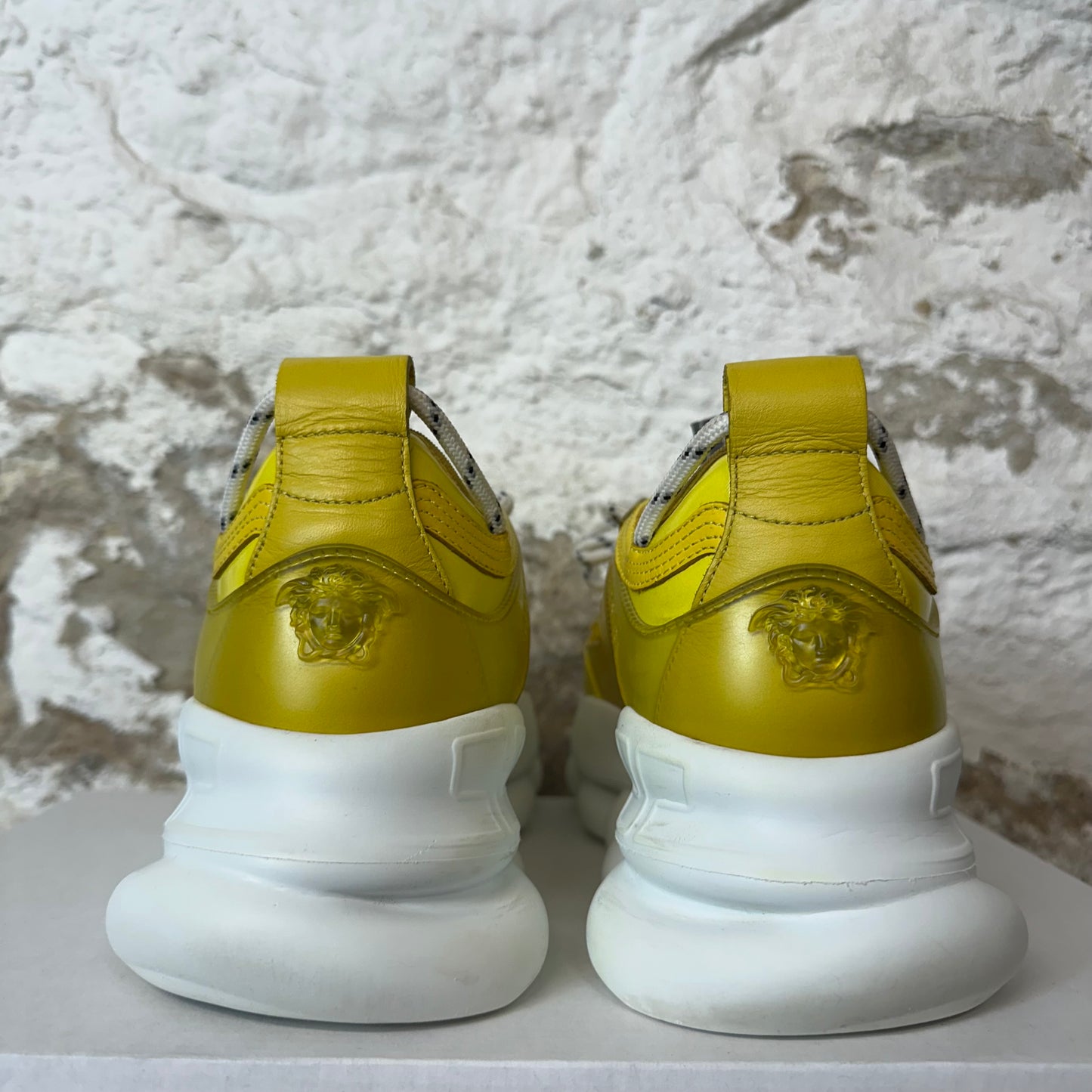 Versace Chain Reaction Yellow White Sneaker Sz 5 (37)