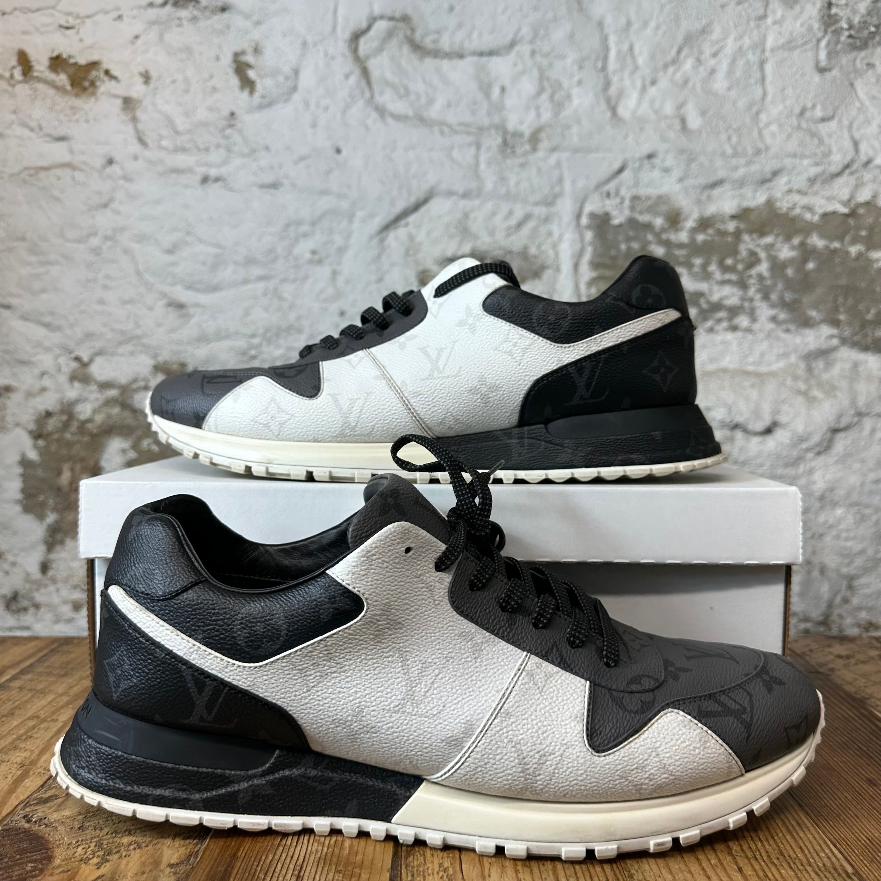 Louis Vuitton Black White Grey Monogram Runaway Sneaker Sz 12.5 (11LV)