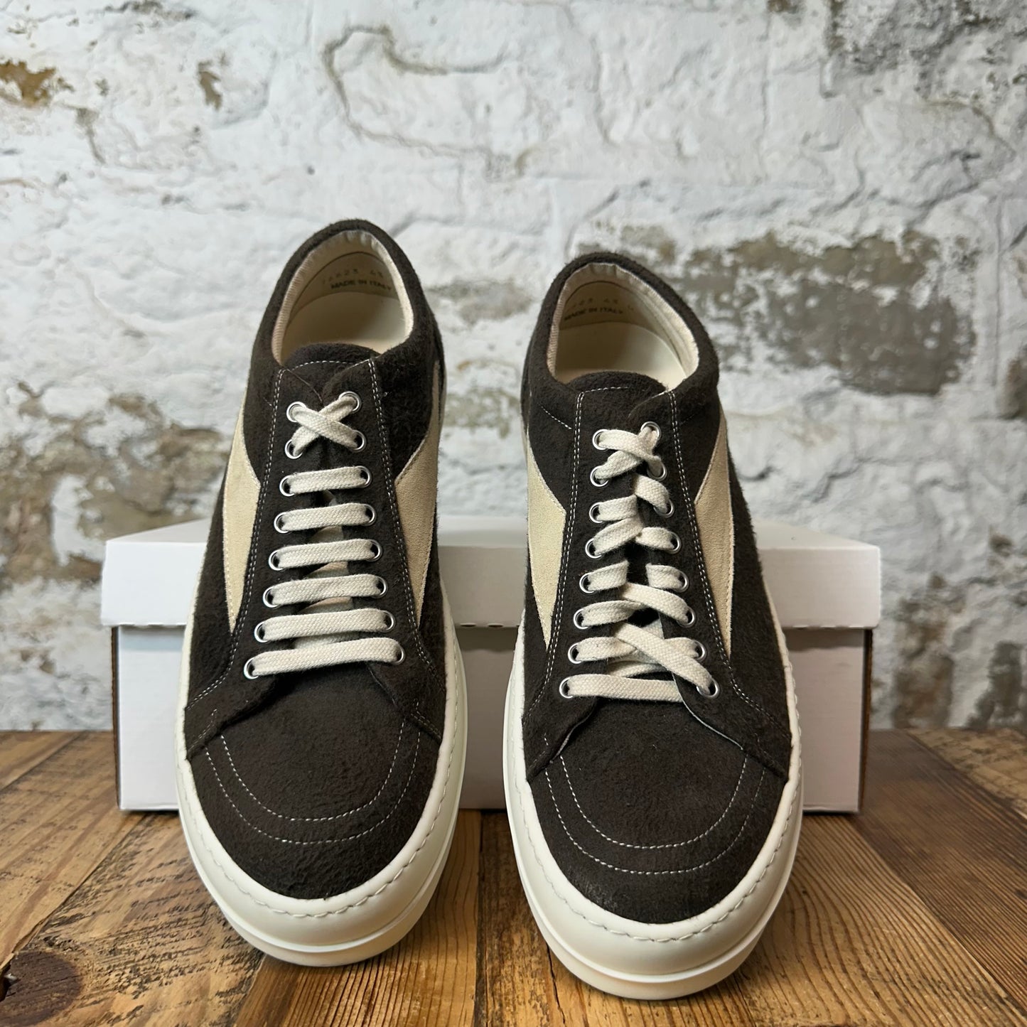 Rick Owens Vintage Dust Suede Milk Sneaker Sz 10 (43)