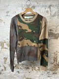 Off White Reconstructed Camo Crewneck Sz S