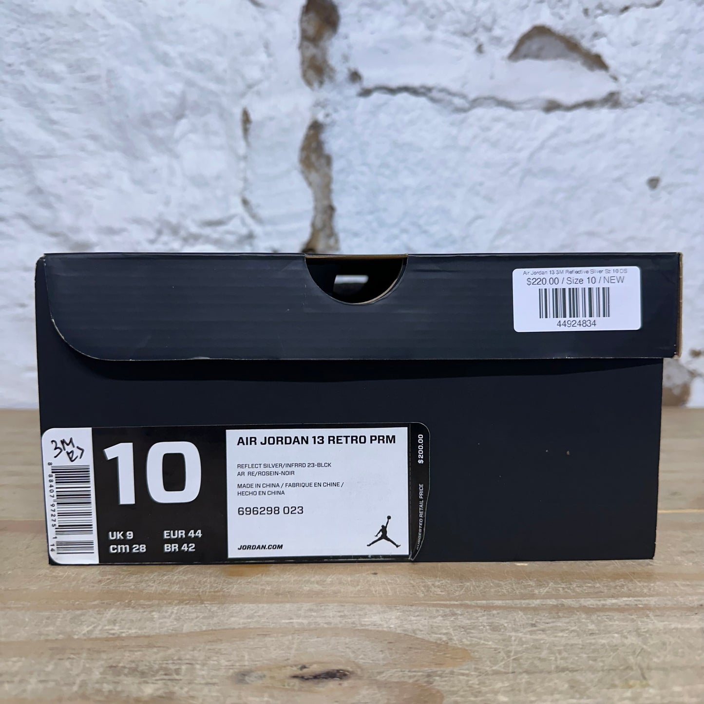 Air Jordan 13 3M Reflective Silver Sz 10 DS