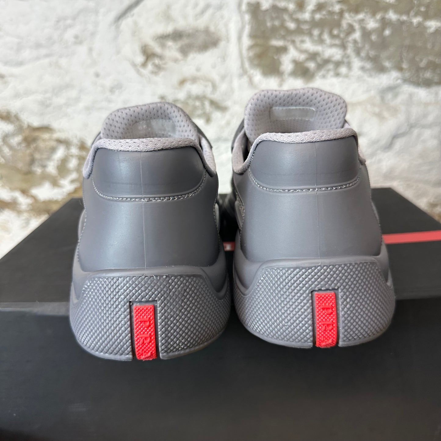 Prada Americas Cup Grey Rubber Sneaker Sz 10 (43)