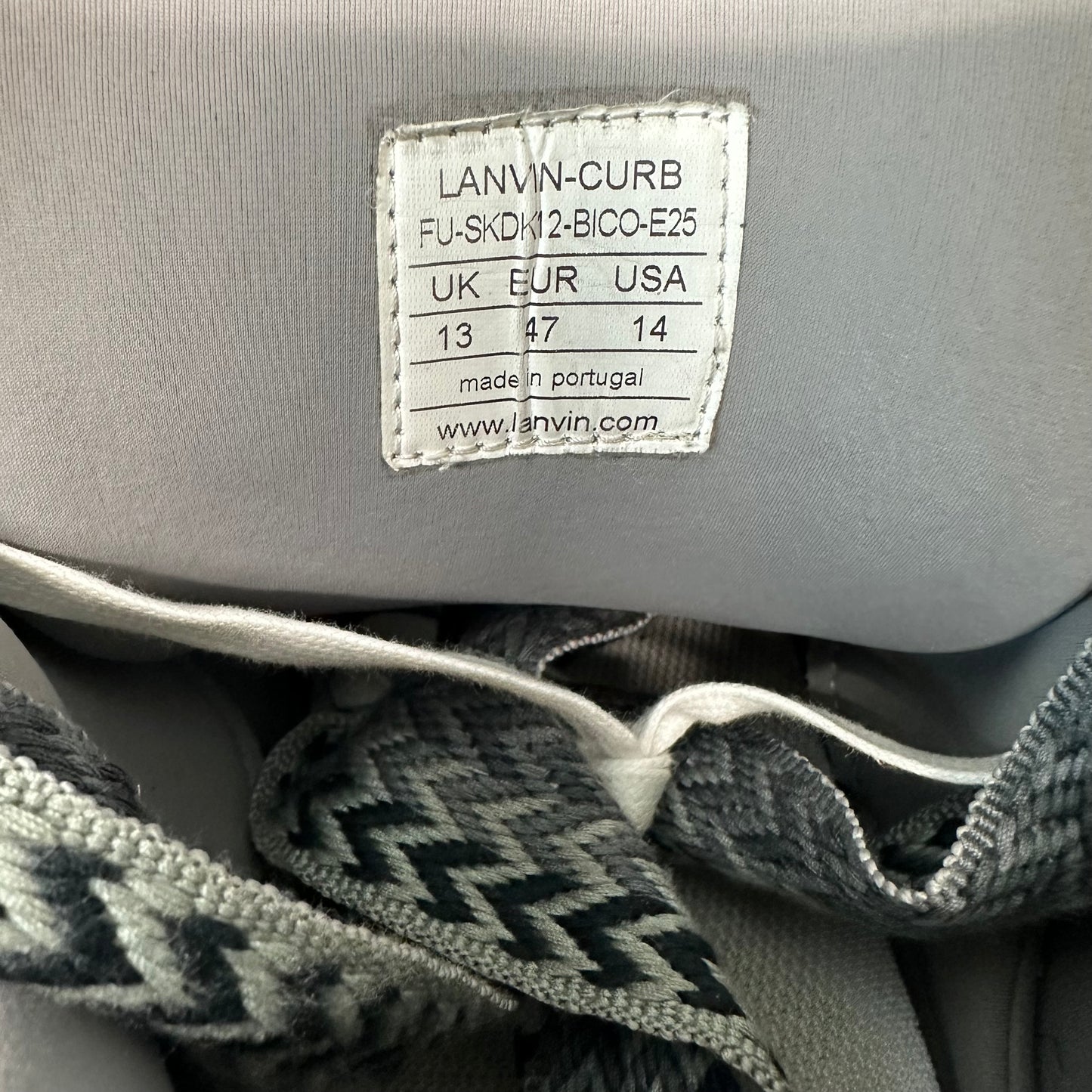 Lanvin Curb Triple Grey Green Sneaker Sz 14 (47)