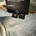 Amiri Black Old English Spell Blue Denim Jeans Sz 33