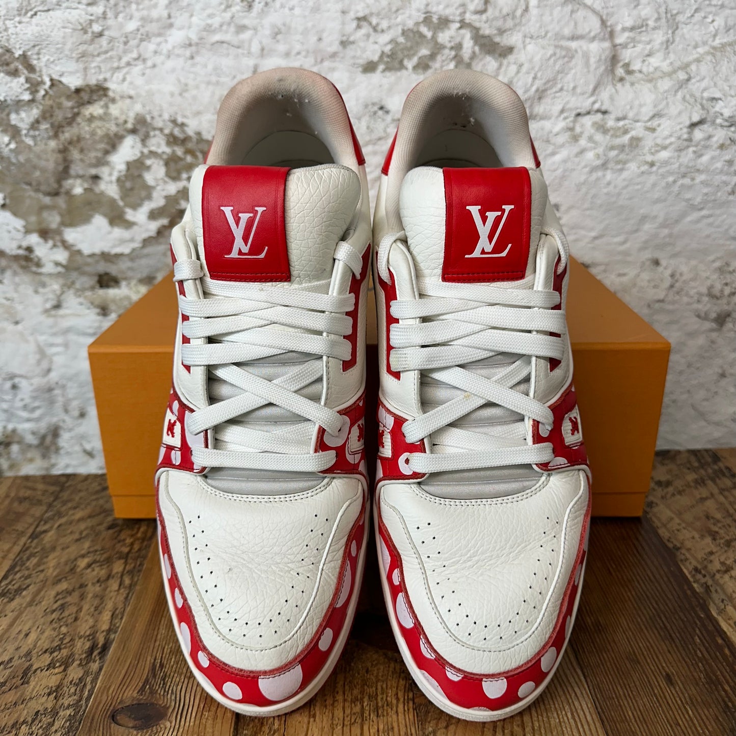 Louis Vuitton Yayoi Kusama Red White Trainer Sz 11.5 (10LV)