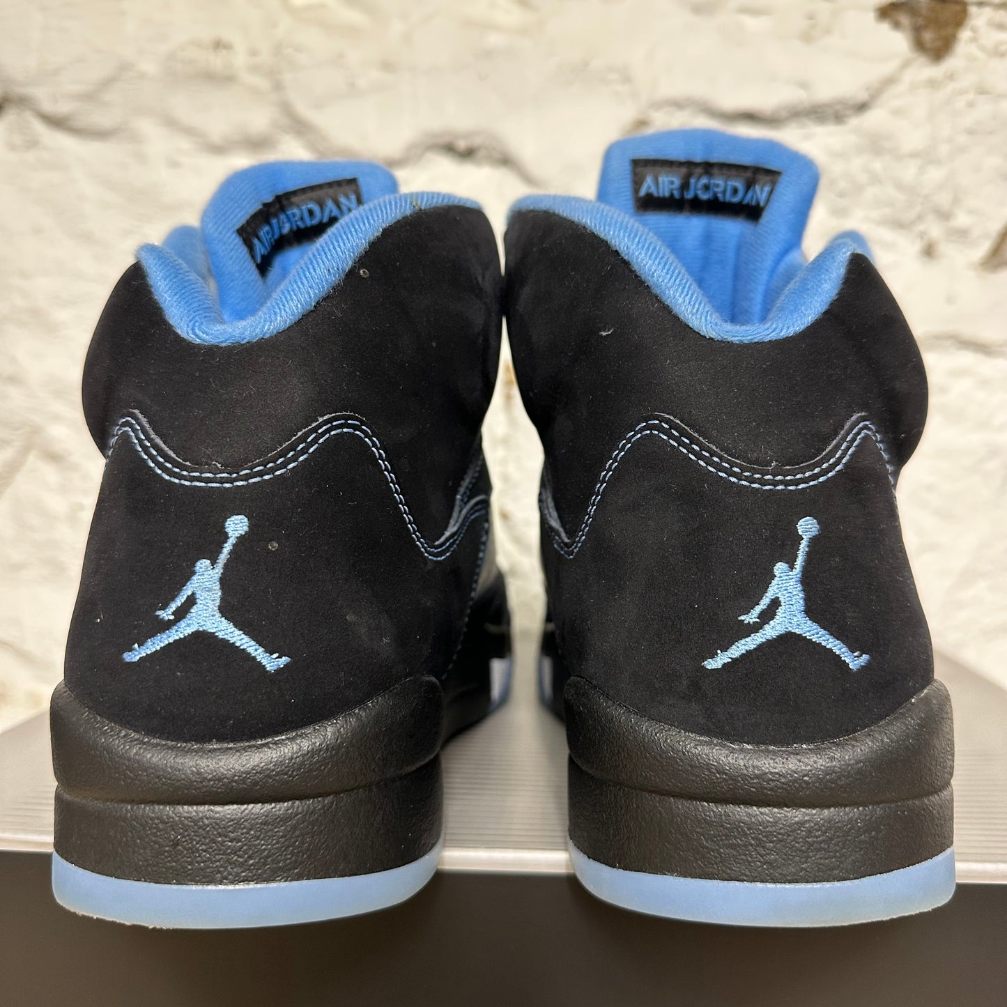 Air Jordan 5 Black University Blue Sz 12