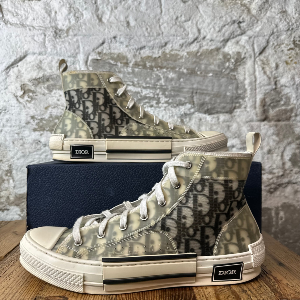 Dior B23 High Grey Oblique White Sneaker Sz 11 (44)