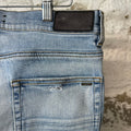 Amiri MX1 Tie Dye Patches Blue Denim Jeans Sz 34