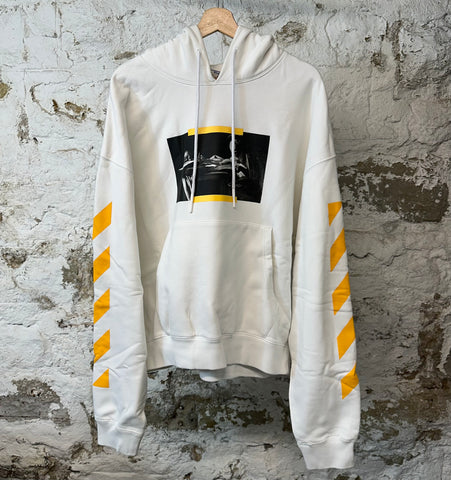 Off White Skeleton Hoodie White Sz XL
