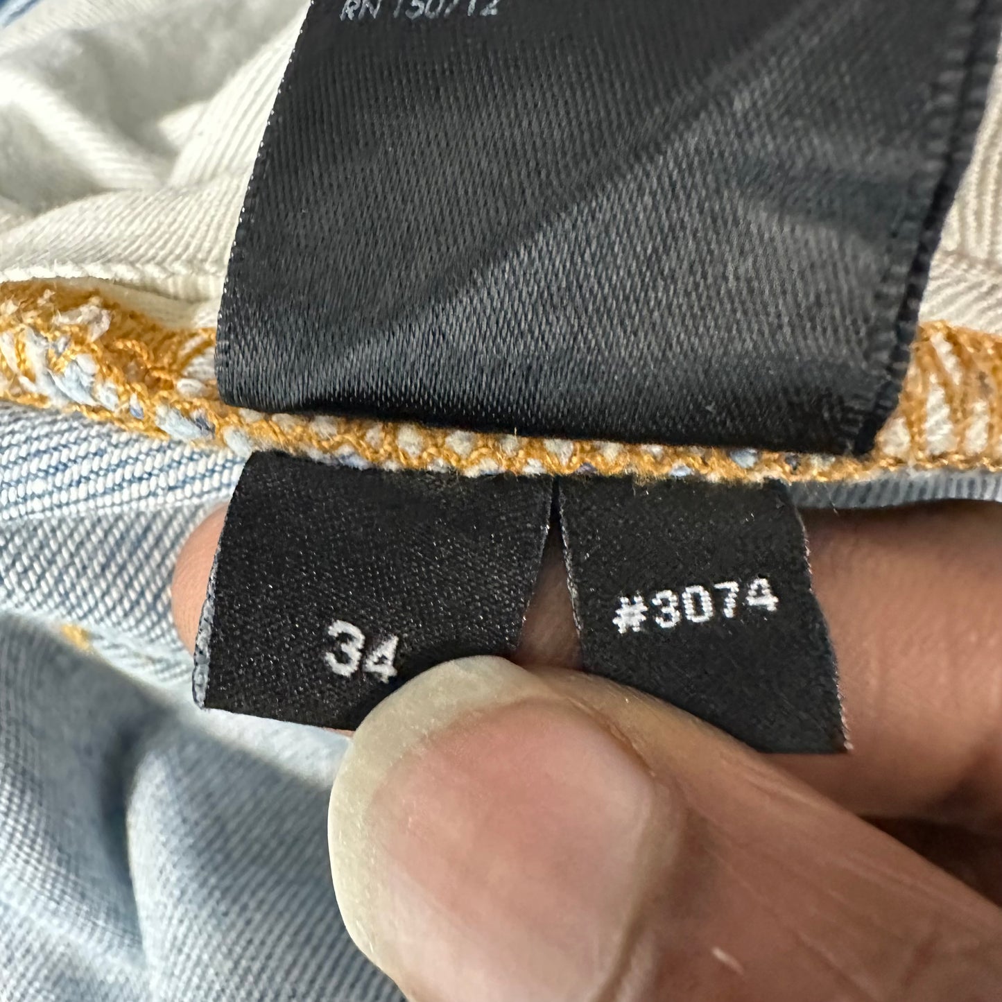 Amiri MX1 Blue Tie Dye Blue Denim Jeans Sz 34