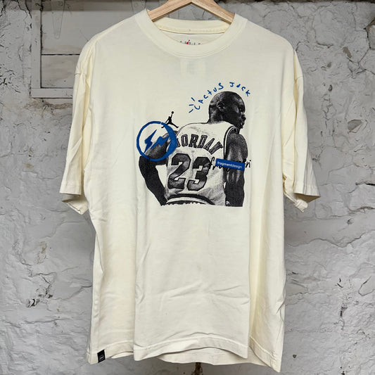 Travis Scott Jordan Fragment White T-Shirt Sz L
