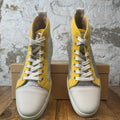 Christian Louboutin High Silver Yellow White Sneaker Sz 10 (43)