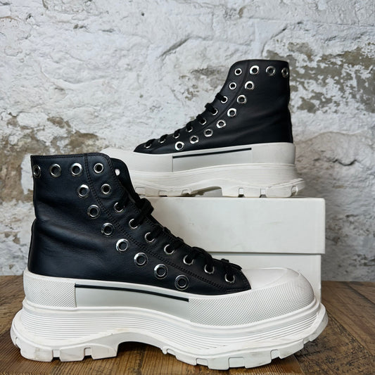 Alexander Mcqueen High Black White Tread Boot Sz 13 (46)