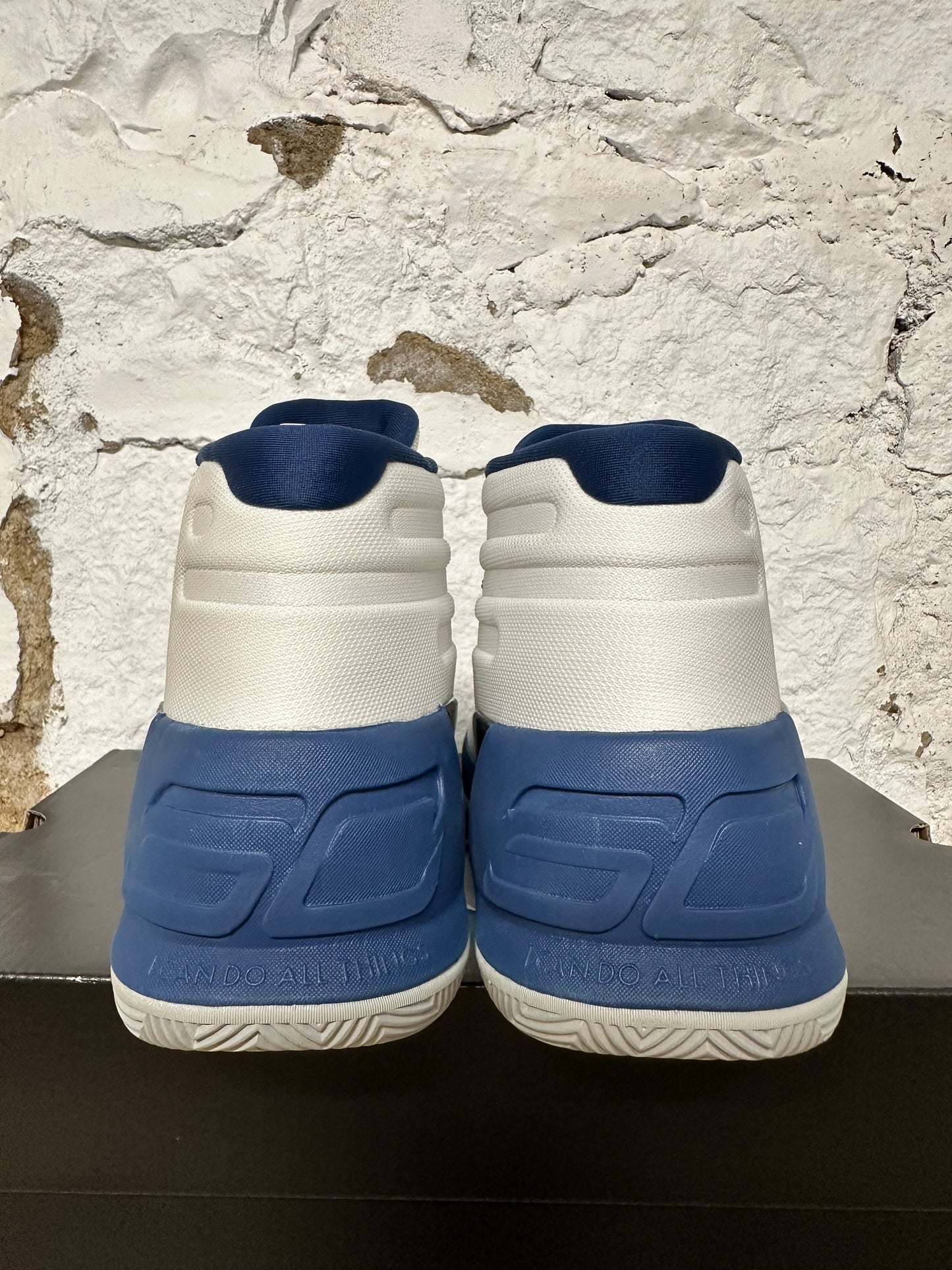 Under Armour Curry 3 White Blackout Navy Sz 10 DS