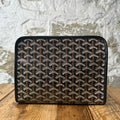 Goyard Jouvence Brown Monogram Black MM Toiletry Pouch