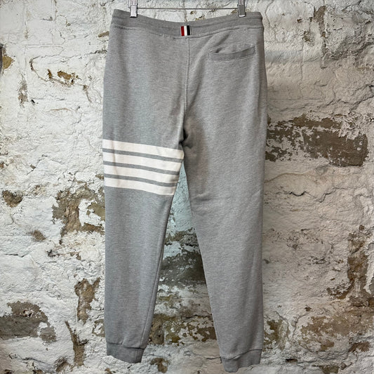Thom Browne 4 Bar Striped Gray Sweatpants Sz S