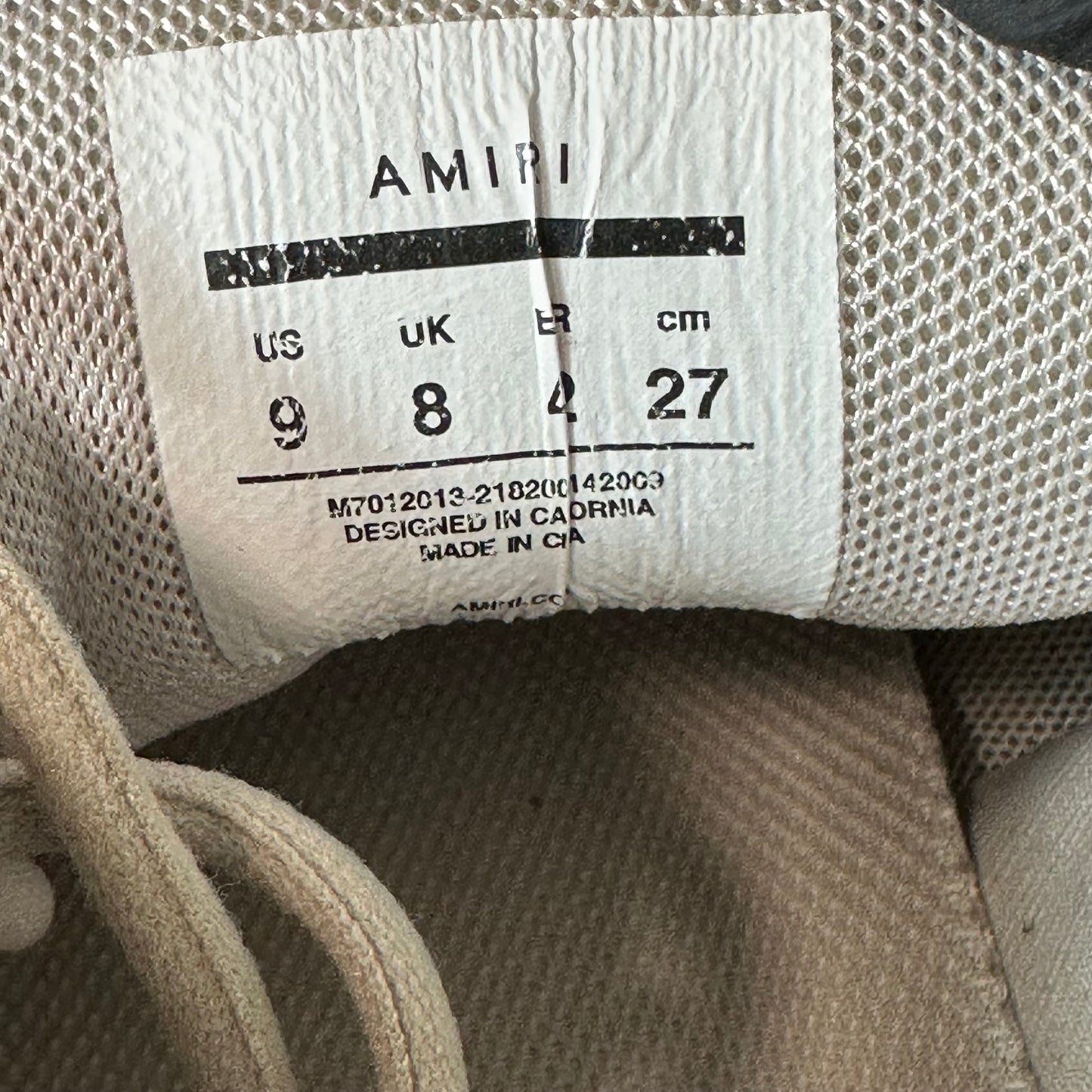 Amiri Triple Grey Bone Runner Sneaker Sz 9 (42)