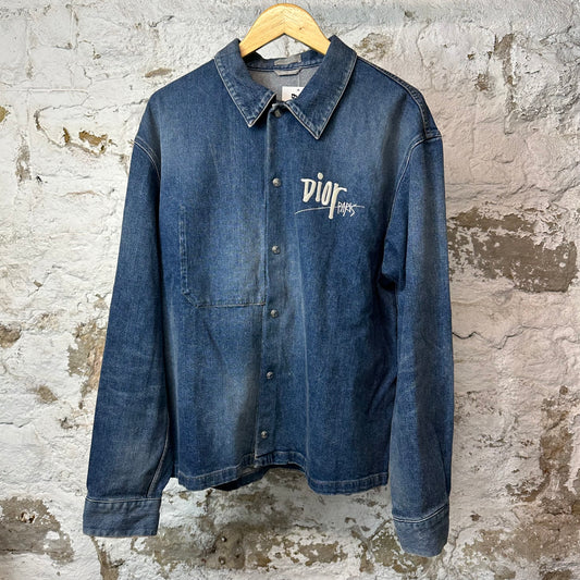 Dior Stussy Bee Logo Denim Jacket Sz XL (52)