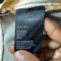 Amiri MX1 Orange Suede Dark Blue Denim Jeans Sz 40
