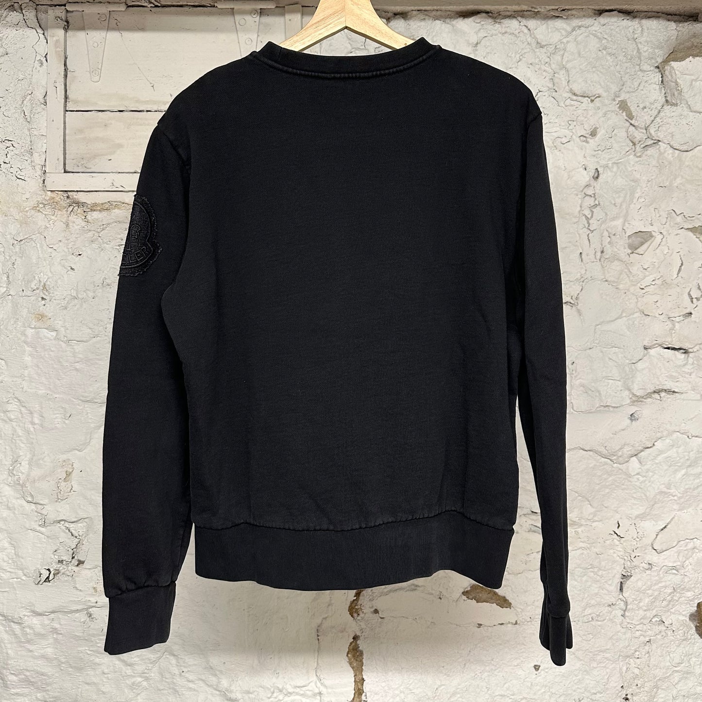 Moncler Felt Logo Crewneck Sz M