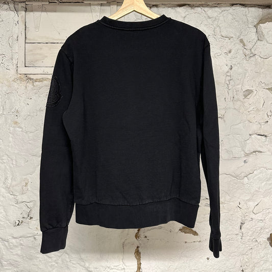 Moncler Felt Logo Crewneck Sz M