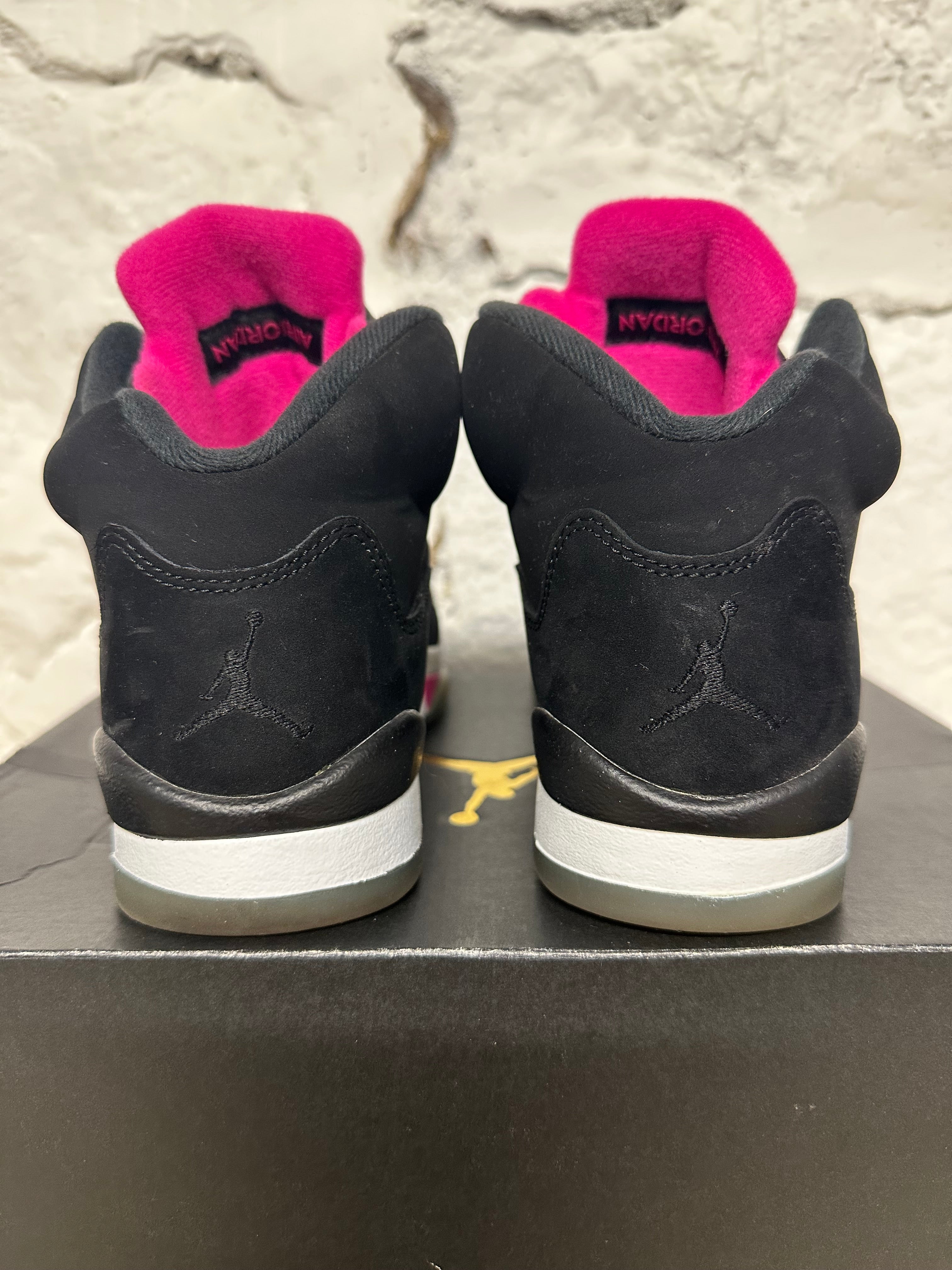 jordan retro 5 black deadly pink