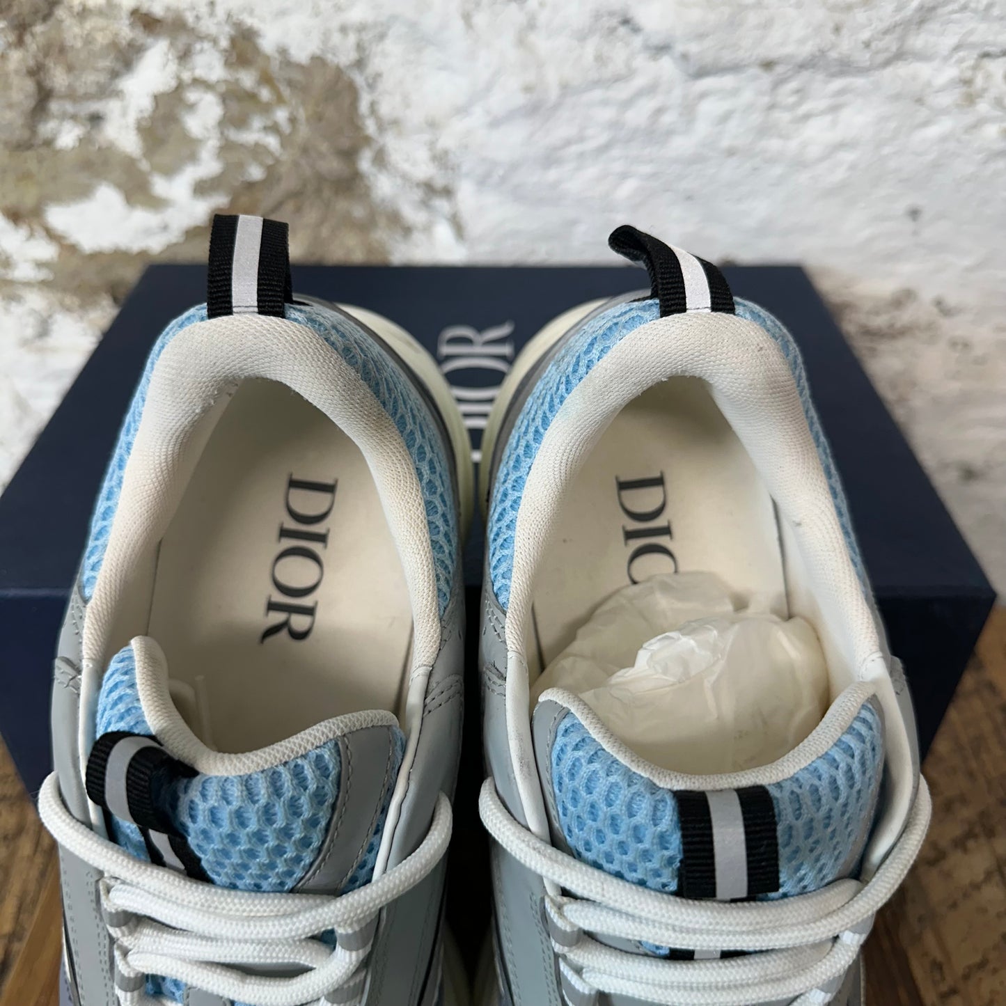 Dior B22 Grey White Blue Sneaker Sz 10 (43)
