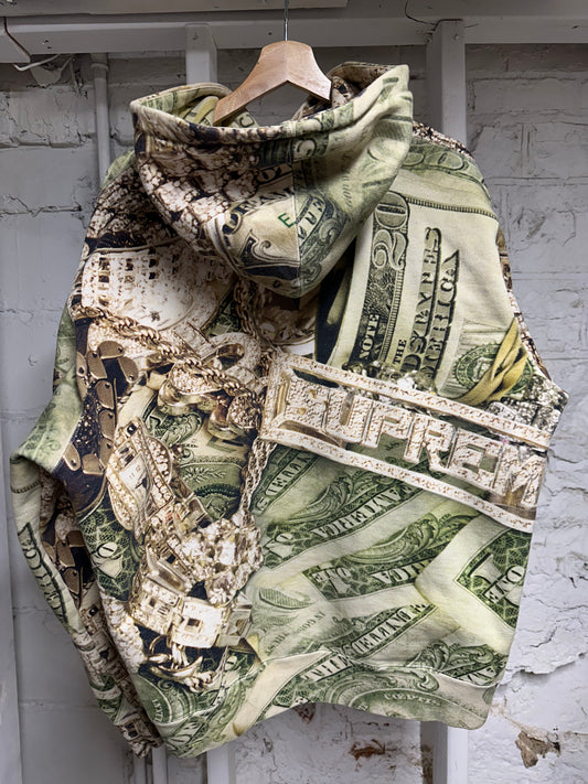 Supreme Bling Hoodie Sz L