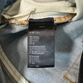 Amiri MX1 Pink Suede Blue Denim Jeans Sz 33