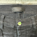 Amiri MX1 Camo Patch Black Denim Jeans Sz 29