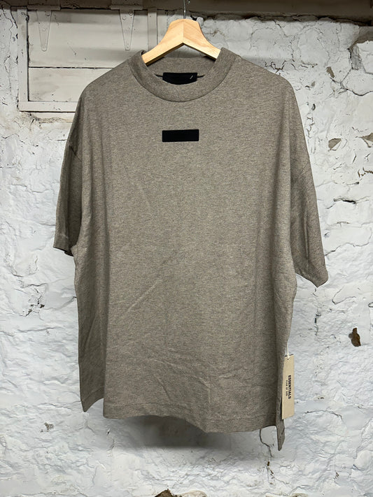 Essentials FOG Grey Plastic Logo T-shirt Sz XS DS