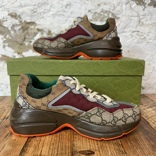 Gucci Rython Multicolor Brown Sneaker Sz 5 (37)